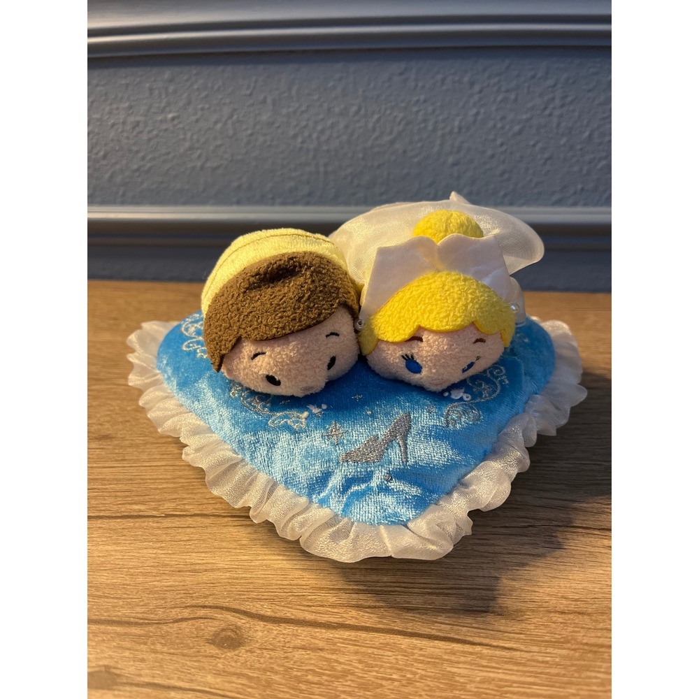 Disney Japan Cinderella Prince Charming Tsum Tsum Plush Wedding Pillow Set
